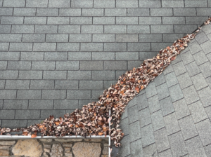 Debris Clogging Up a Roof Valley